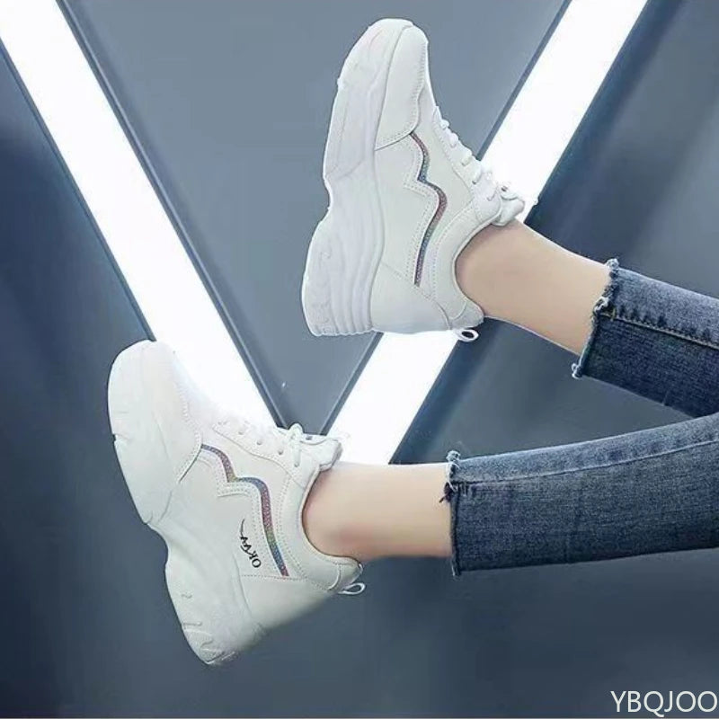 High top Women's Sneakers Casual comfort vulcanized shoes Fashion versatile leather shoe Ladies nonslip breathable Shoes Zapatos