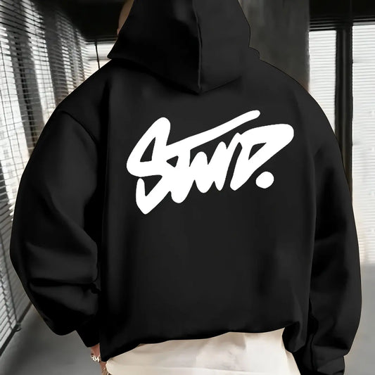 Y2K Man Clothing Daily Casual Fashion Personality Long Sleeve Hooded Advanced Classic Popular Solid Pattern Female Pullover