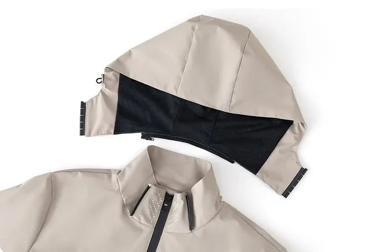 Mercedes-benz UPF100 + Men's autumn windbreaker with pocket zipper, sun protection jacket, UV ultra-light breathable fabric