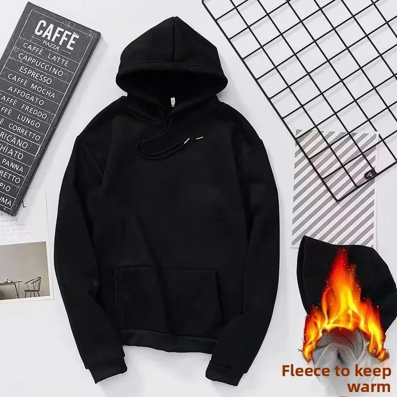 Men's Autumn Winter Lamb Velvet Set Thickened Fleece Casual Sports Outerwear And Pants Large Size Comfortable Dad Clothes