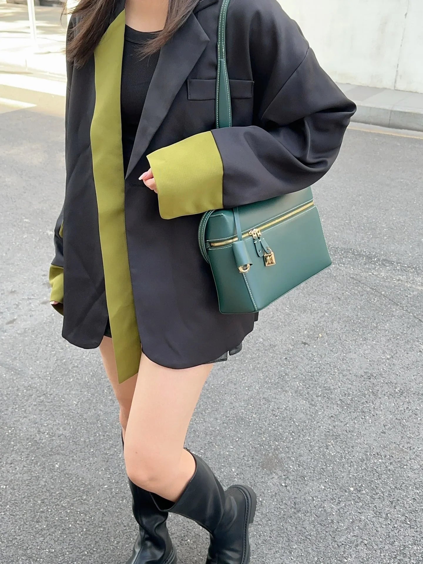 Lp27vintagecow Leather Extra Bag Casual Large Capacity Handbag Single Strap Soft Shape Autumn New Release Box Bag