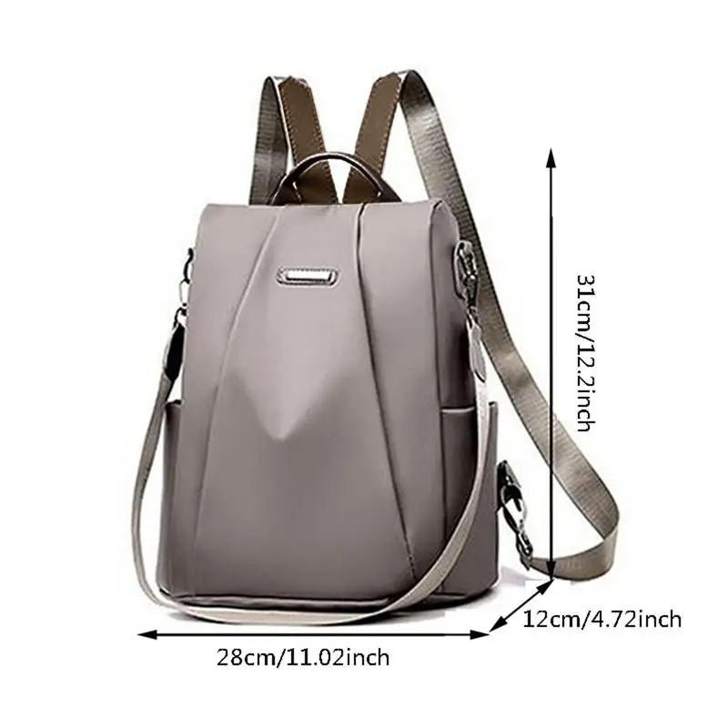 New Women's Multifunction Backpack Casual Solid Color School Bag  For Girls Fashion Detachable Strap Travel Shoulder Bag