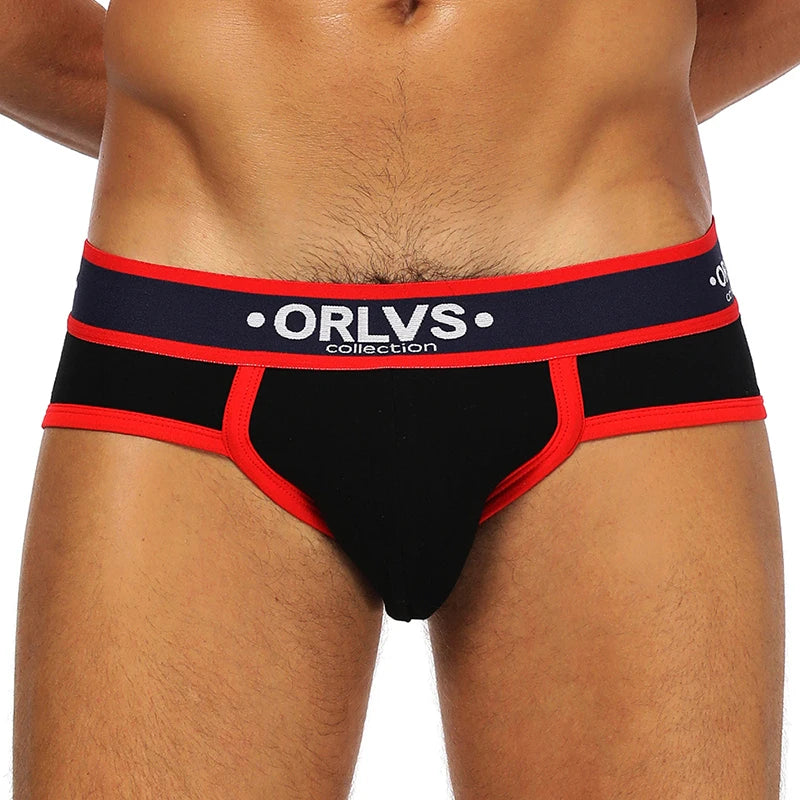ORLVS New Cotton Comfortable Mens Briefs Underwear Shorts Male Underwear Sexy Gay Men Underwear Bikini Men Briefs Underwear Man