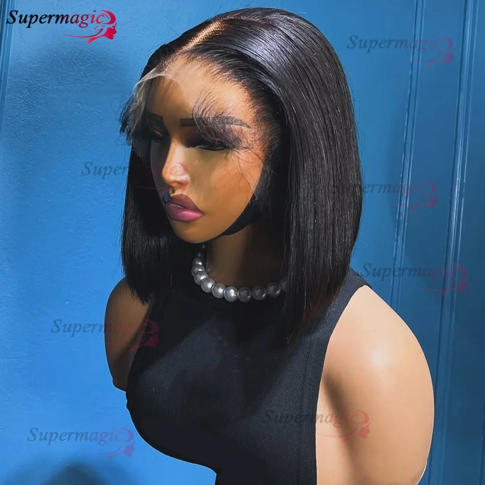 300% 10A Raw Vietnamese Transparent Lace Frontal Wig Human Hair 13x4 13x6 Bob Preplucked Bleached Knots Human Hair Wig for Women