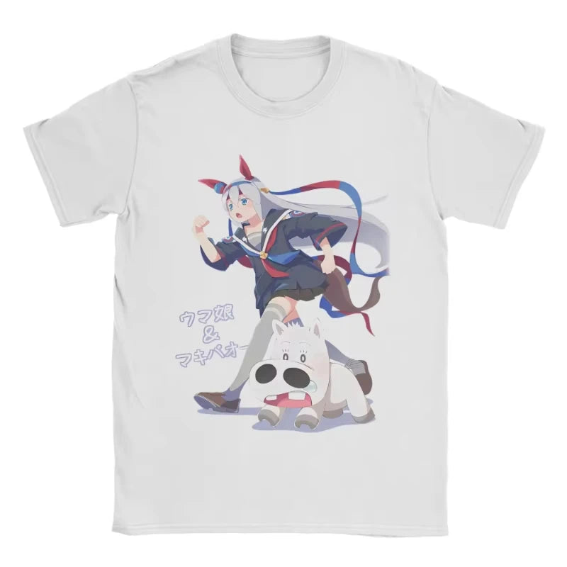 I Paused My Umamusume Career To Be Here Men Women T Shirt Tees Short Sleeve Round Collar T-Shirts Cotton Plus Size Clothes