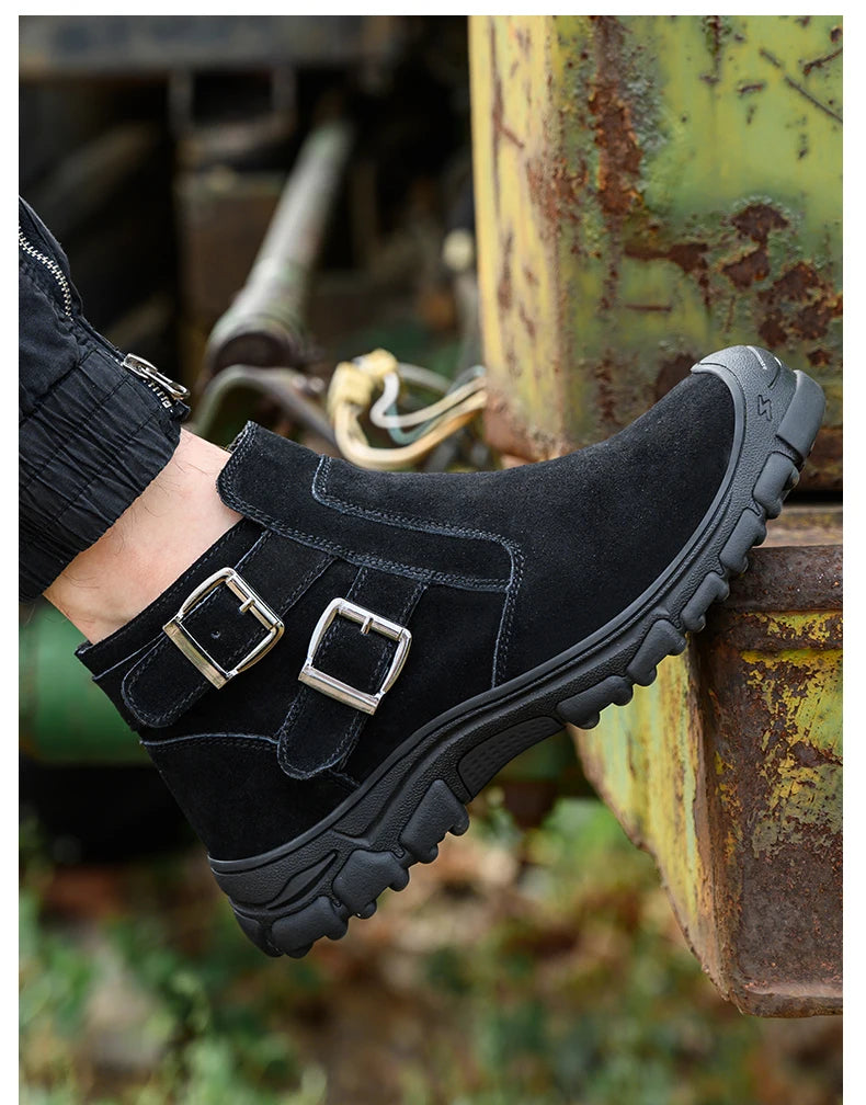 Men Work Safety Boots Indestructible Welder Shoes Steel Toe Work Shoes Anti smashing Security Protective Men Safety Shoes