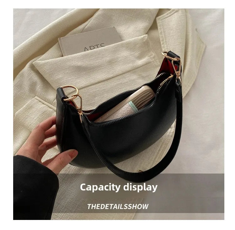 New Fashionable High-end Moon-shaped Baseball Bag Showing Luxury Women's Single Shoulder Bag Elegant lady Handbags bolso mujer