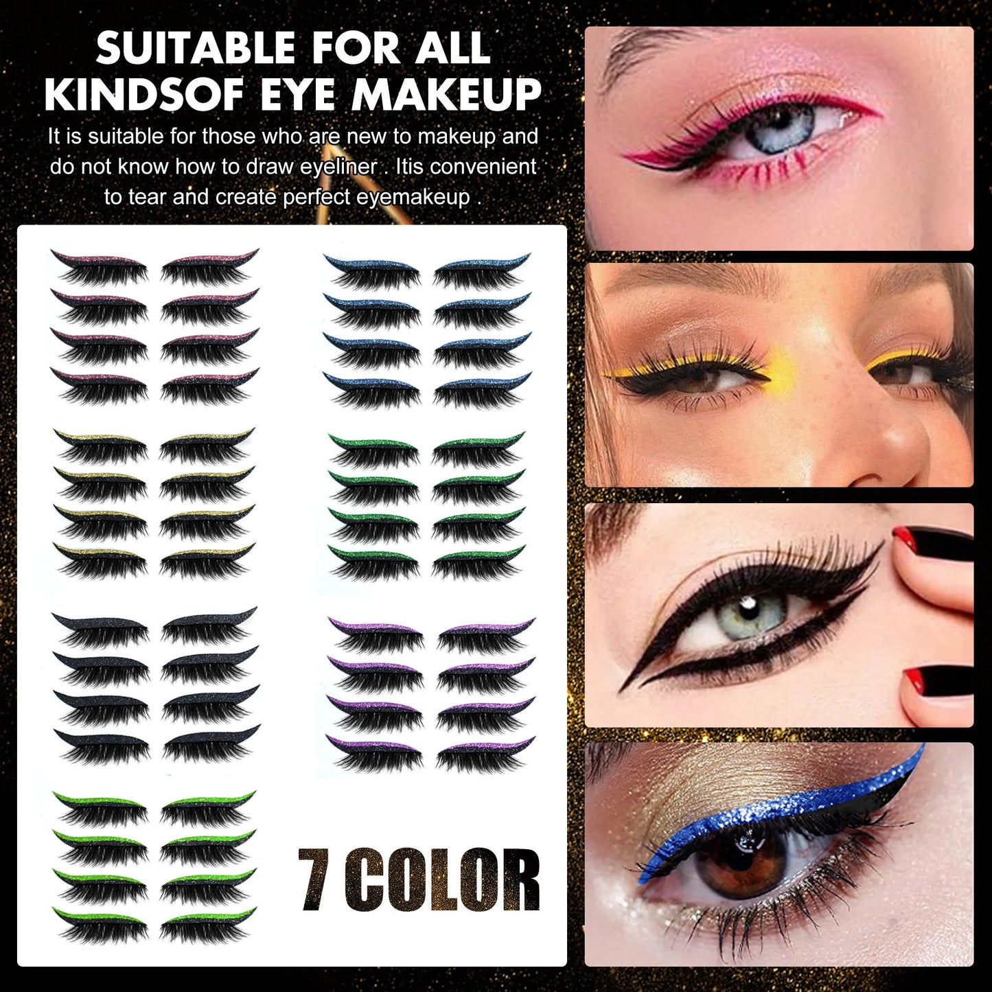 Eyeshadow Eyelash Patch Seamless Makeup Stickers False Eyelashes Innovative Reusable Eyelashes For Cosplay Special Occasions