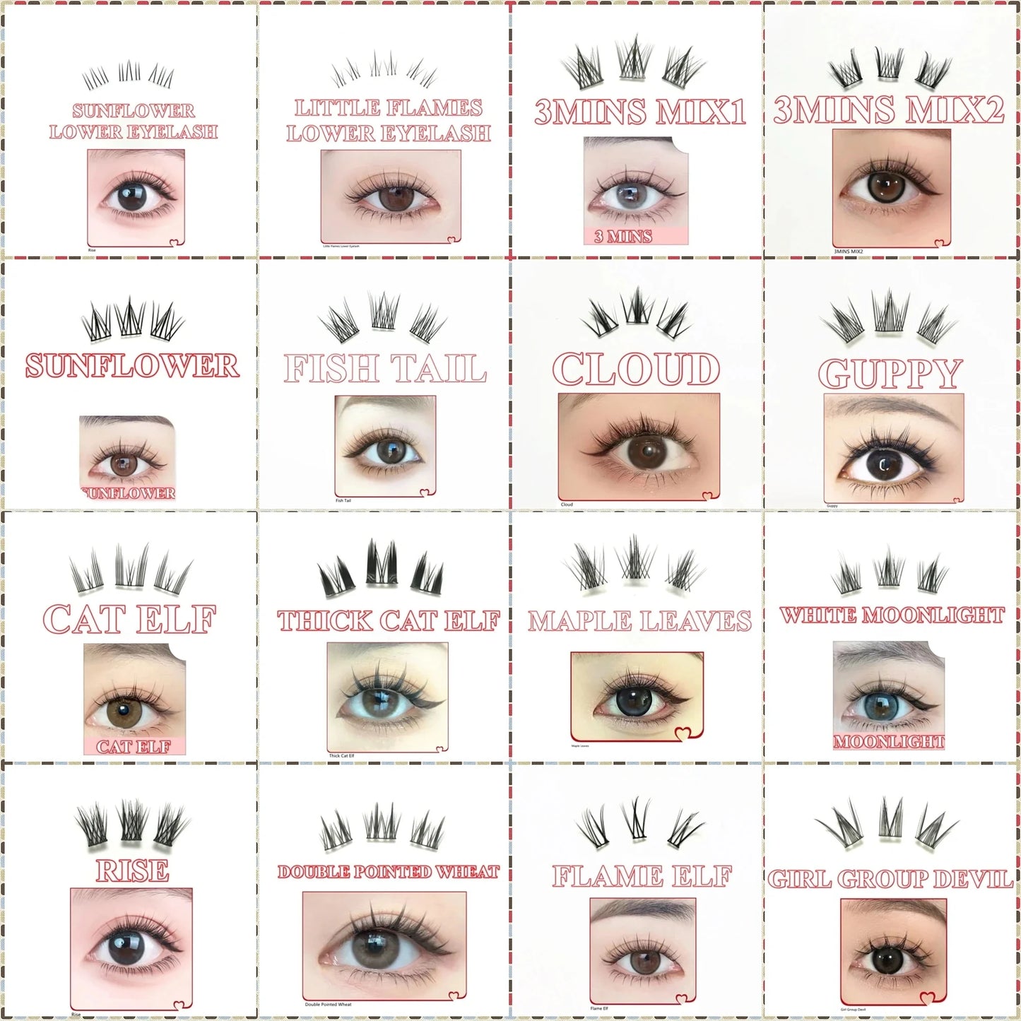 32 Rows Large Capacity Eyelashes Extension Professional Individual Cluster DIY Lashes Natural False Eyelashes Makeup Products