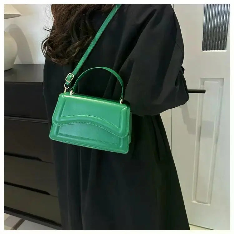 High Quality PU Leather Handbag Purse Women's Bag Solid Color Shoulder Crossbody Bags Lady Messenger Small Tote for Women Girls