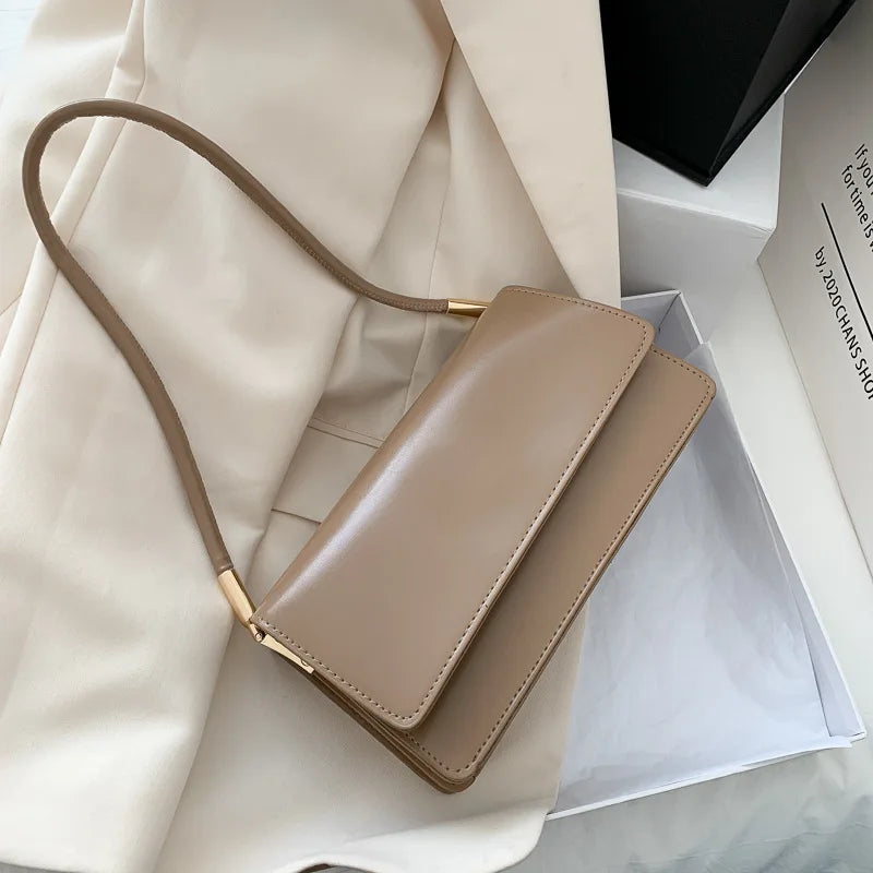 Luxury Brand Crossbody Bags for Women Fashion Design Underarm 2025 Woman Shoulder Bag Female Handbag and Purses Solid Color