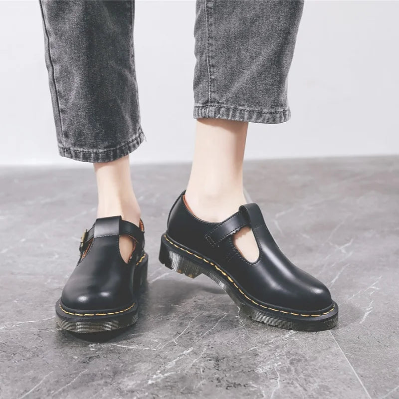 Spring and Autumn Casual Shoes for Men and Women 2025 Fashion Mary Jane Shoes Women Thick-soled British Business Casual Shoes 45