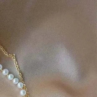 2025 New Women's Pearl Necklace Kpop Gold Color Beads Pendant Necklaces Goth Double Layer Chain Choker for Women Fashion Jewelry
