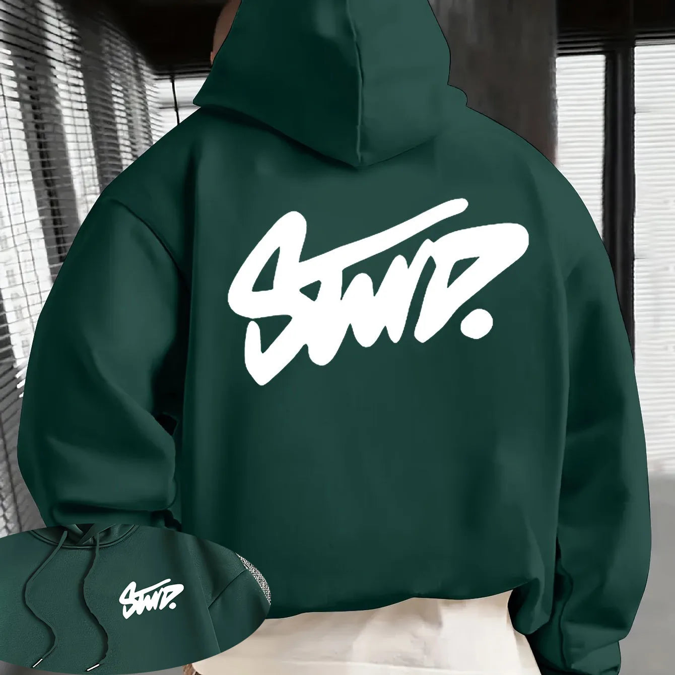 Y2K Man Clothing Daily Casual Fashion Personality Long Sleeve Hooded Advanced Classic Popular Solid Pattern Female Pullover