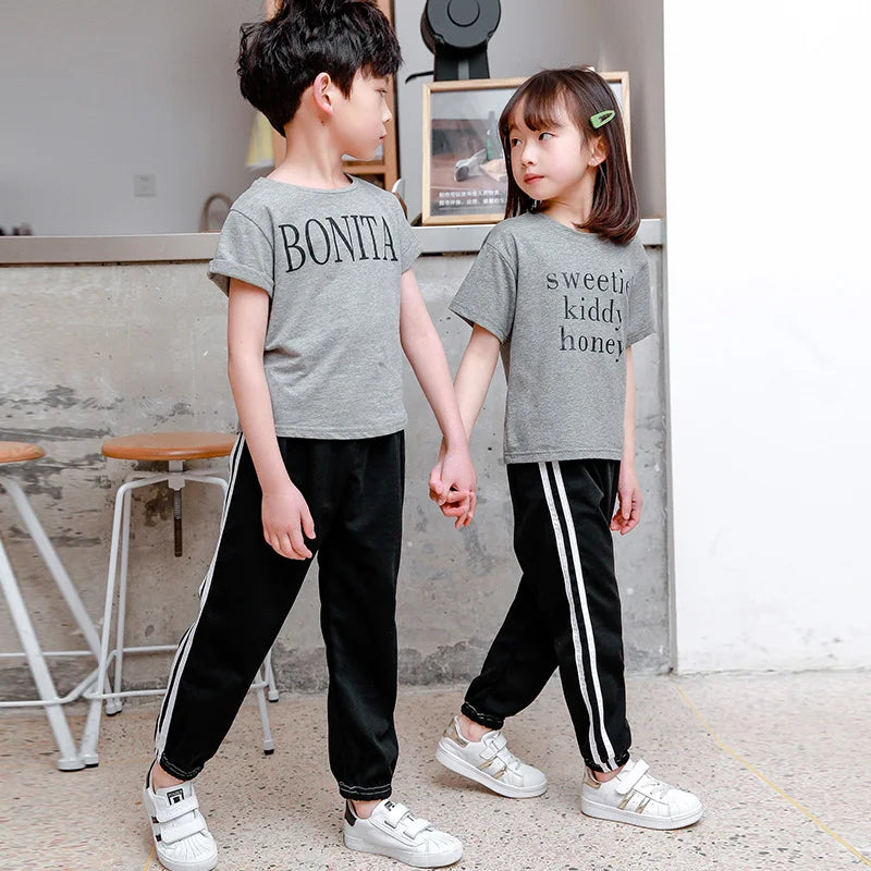 Summer Boys and Girls Thin Pants Kids Sport Wear Trousers Children's Clothes Comfortable Breathable Candy Color Pants