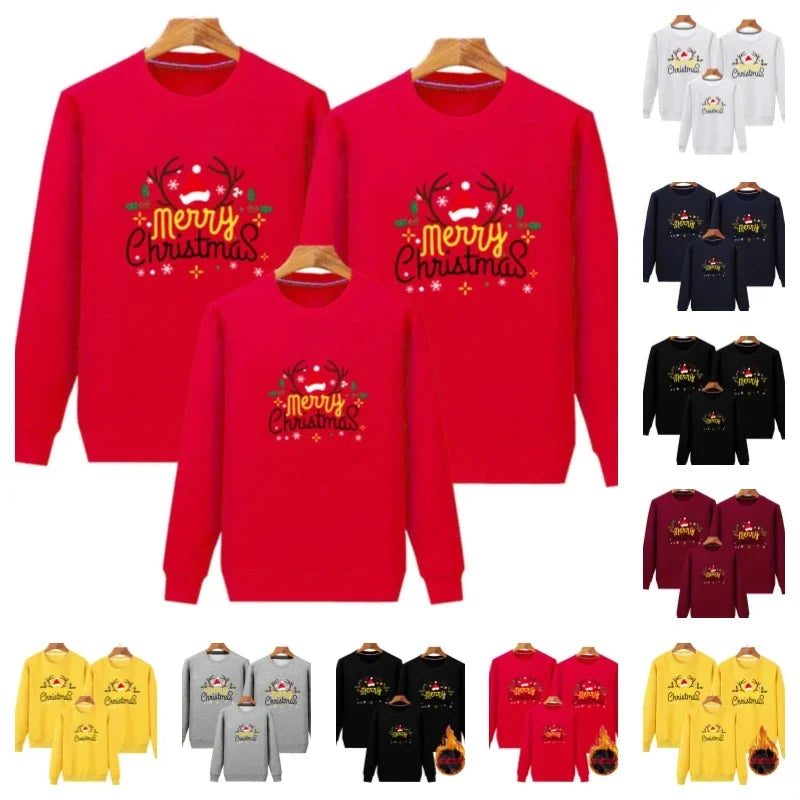 2026 Christmas Sweaters Xmas Autumn Father Mother Kids Baby Cotton Sweatshirts Baby Mommy and Me Clothes Family Matching Outfits