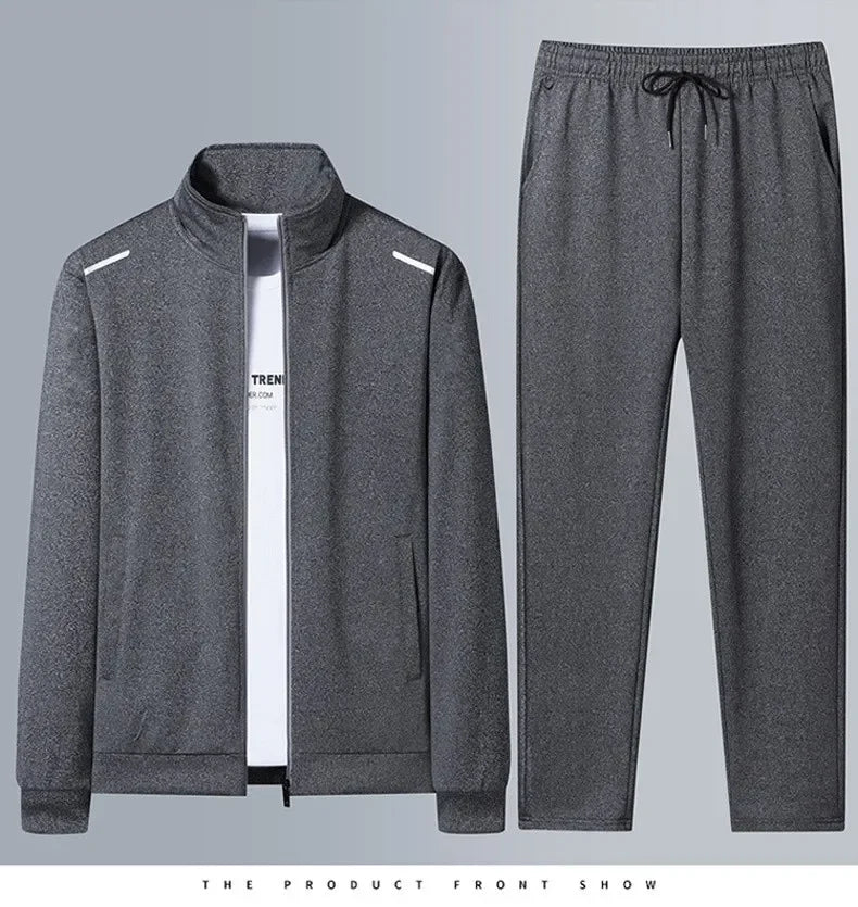 Casual Sportswear Set for Middle-Aged And Elderly Men Spring Autumn New Style Two-Piece Suit Dad Clothes Comfortable Fitness Out