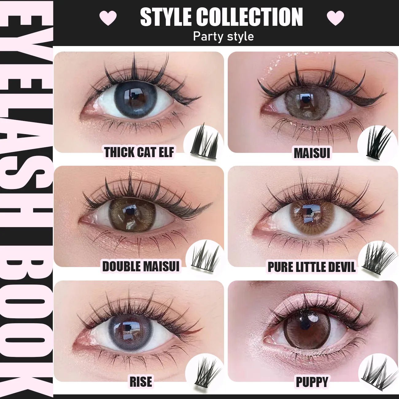 32 Rows Large Capacity Eyelashes Extension Professional Individual Cluster DIY Lashes Natural False Eyelashes Makeup Products