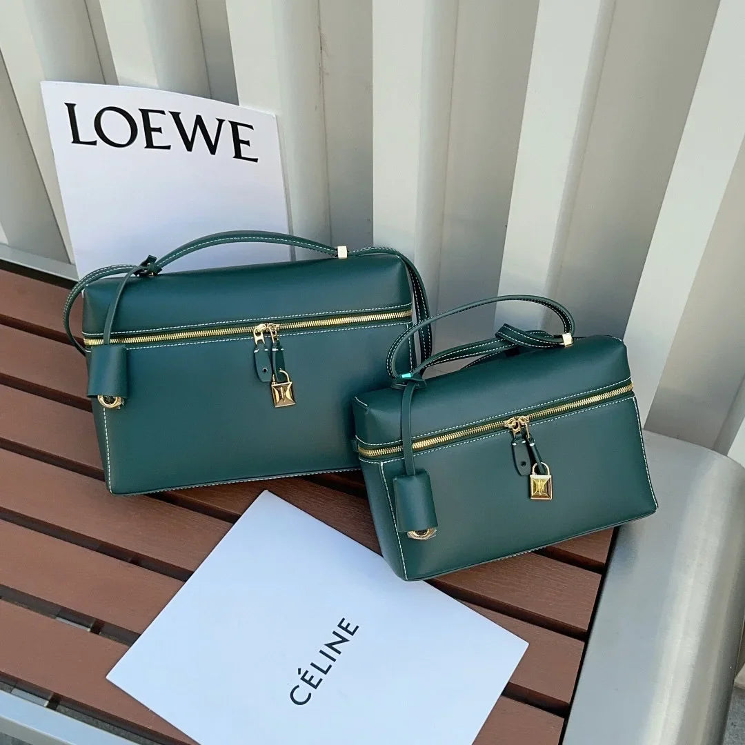 Lp27vintagecow Leather Extra Bag Casual Large Capacity Handbag Single Strap Soft Shape Autumn New Release Box Bag