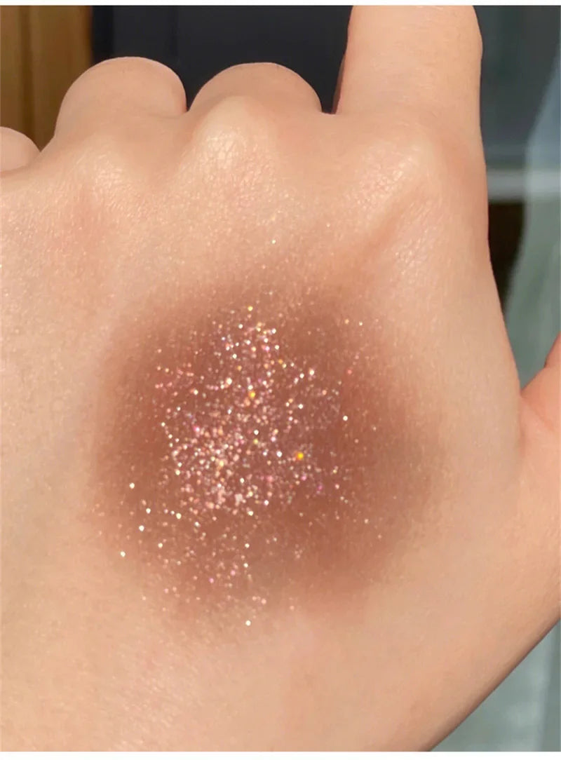 9 Colors Chocolate Eye Shadow Palette Pearly Matte Earth Color Eyeshadow Pallete Shiny Sequins Eye Pigments Lasting Makeup