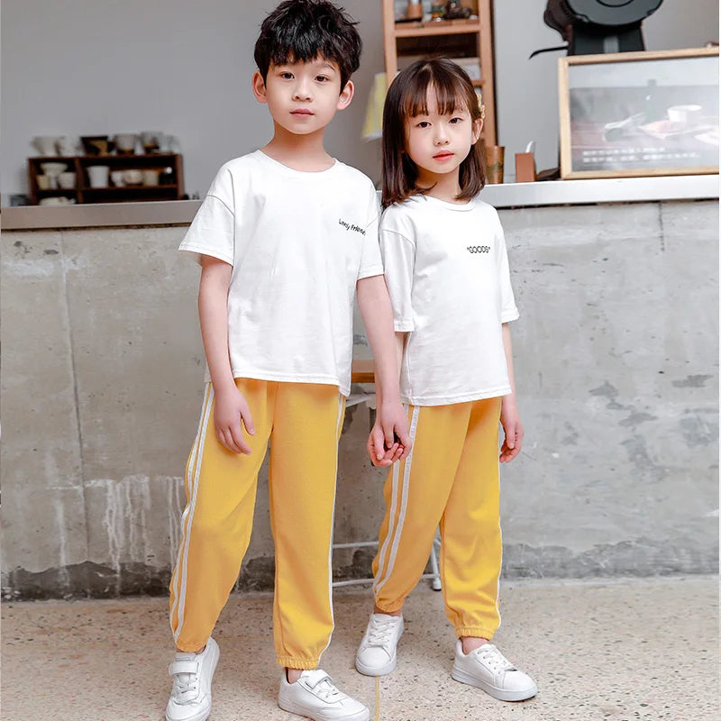 Summer Boys and Girls Thin Pants Kids Sport Wear Trousers Children's Clothes Comfortable Breathable Candy Color Pants