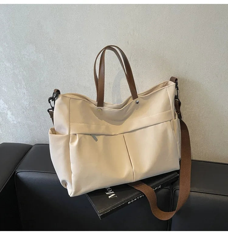 Large Capacity Winter Lady Shoulder Bag Vintage Casual Girl Tote Bags Y2K Pu Leather Female Handbags Women's Commuter Bag Purse