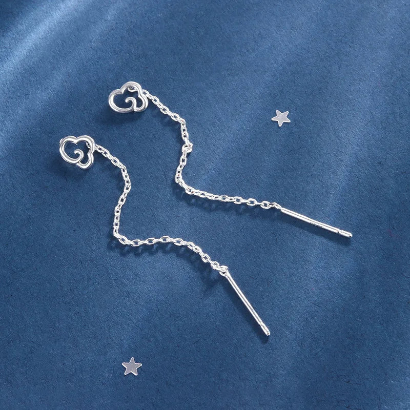 European and American Black Drop Tassel Long Earrings 2025 New Fashion Party Luxury Accessories For Womens Temperament Jewelry