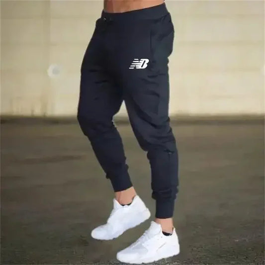 Men's pants Casual Printed   Sweatpants Sports Elastic Trousers Loose Fitness Autumn Breathable Thin Drawstring