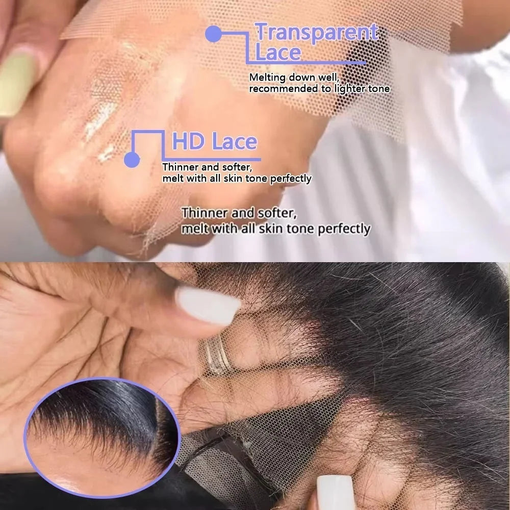 100% Human Hair Body Wave Bob Black Wig Loose Wave 13x4 Lace Front Short Wigs 4x4 Closure Bob Wig with Baby Hair For Women 14 IN