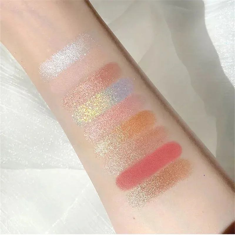 9 Colors Chocolate Eye Shadow Palette Pearly Matte Earth Color Eyeshadow Pallete Shiny Sequins Eye Pigments Lasting Makeup