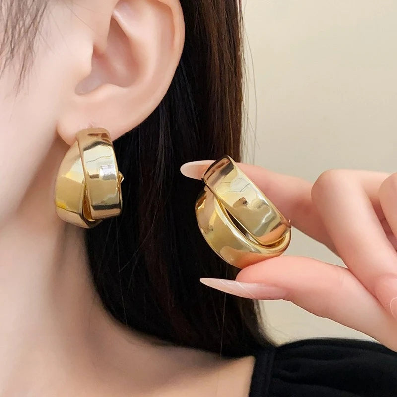 Stainless Steel Leaf Shaped Floral Stud Earrings for Women Girls Trendy Fashion Jewelry High Quality Dainty Elegant Gift Ideas