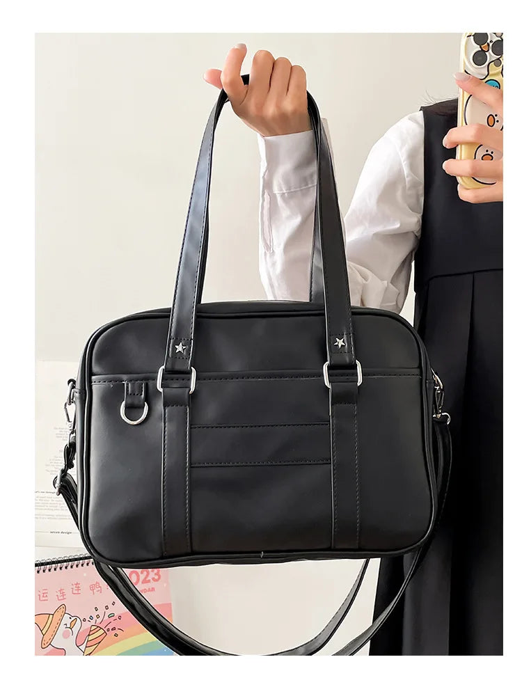 Japanese Style JK Bag Women High School Student Uniform Bag PU Leather Shoulder Bag Women Simple Handbags Crossbody Bags Itabag
