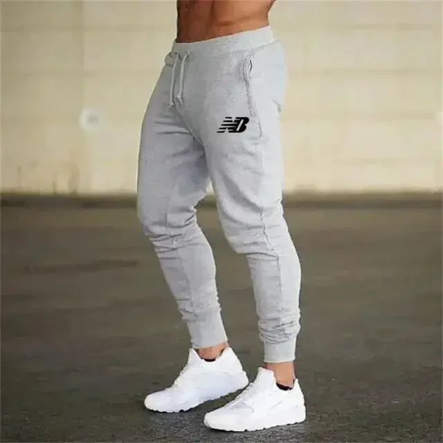 Men's pants Casual Printed   Sweatpants Sports Elastic Trousers Loose Fitness Autumn Breathable Thin Drawstring