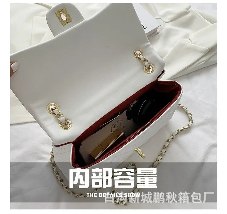 2025 Fashionable New Versatile Commuter Women's Bag Large-capacity One-shoulder Crossbody Bag with Diamond Chain Bag