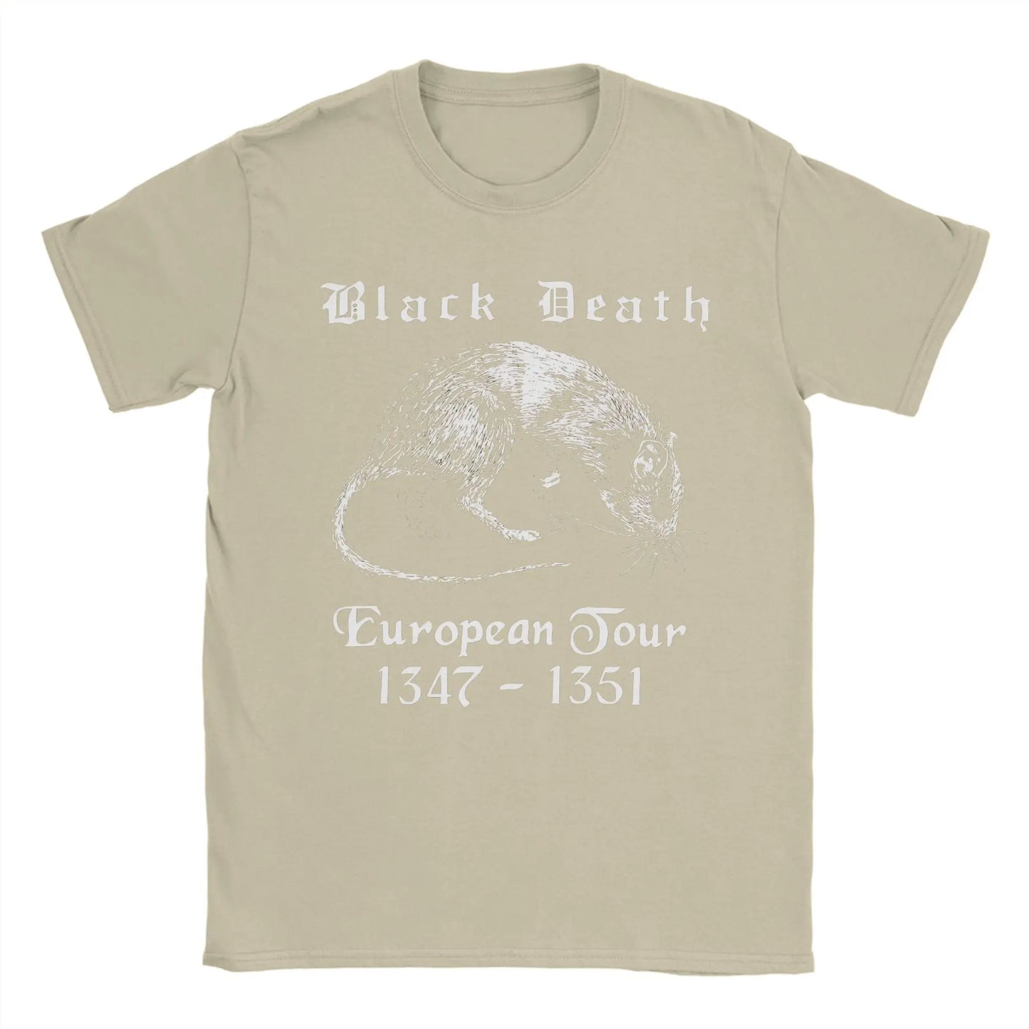 Bubonic World Tour T Shirt Black Death European Tour Harajuku T Shirts Short-Sleeved Tshirt Summer Pure Cotton Clothes Tops