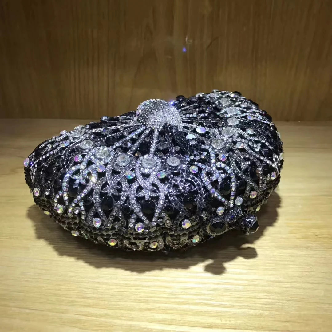 Women Peacock Animal Multicolored Clutch Bag Diamond Crystal Dinner Party Gala Handbag Wedding Bridal Birthday Gift Cute Purse