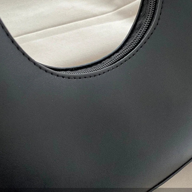 Fashion Luxury Design PU Leather Hobo Shoulder Bag Women Small Clutch Handbag Purse Female Underarm  Bag Travel Totes