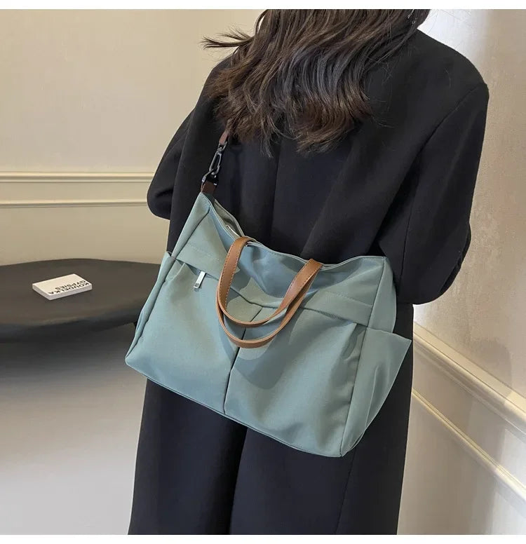 Large Capacity Winter Lady Shoulder Bag Vintage Casual Girl Tote Bags Y2K Pu Leather Female Handbags Women's Commuter Bag Purse