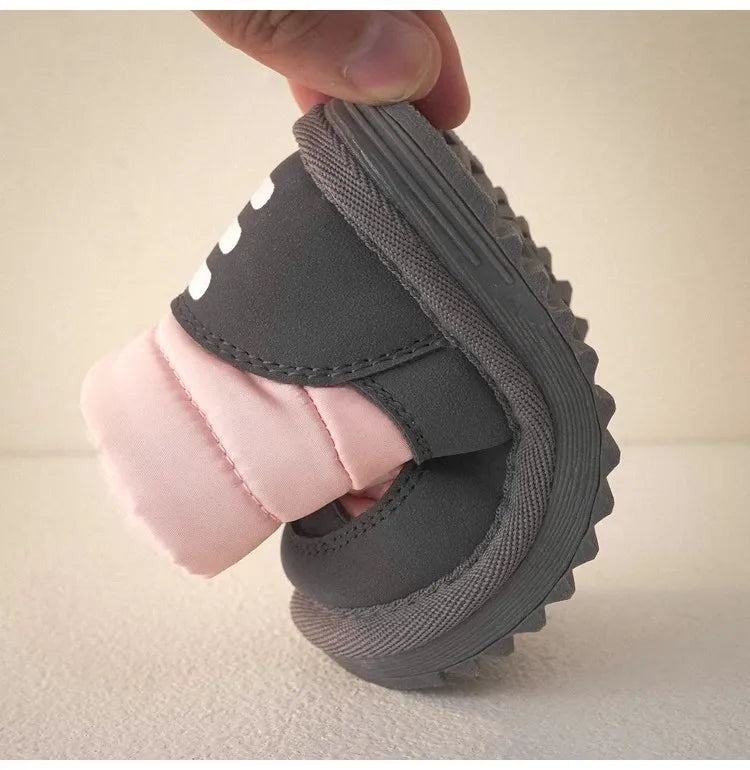 Children's Snow Boots Winter Boys Plush Thicken Platform Cotton Shoes Comfortable Girls Warm Waterproof Fashion Warm Plush Shoes